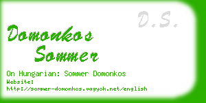 domonkos sommer business card